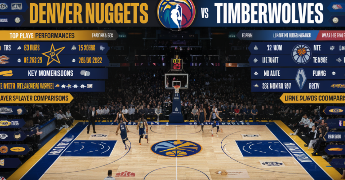 denver nuggets vs timberwolves match player stats